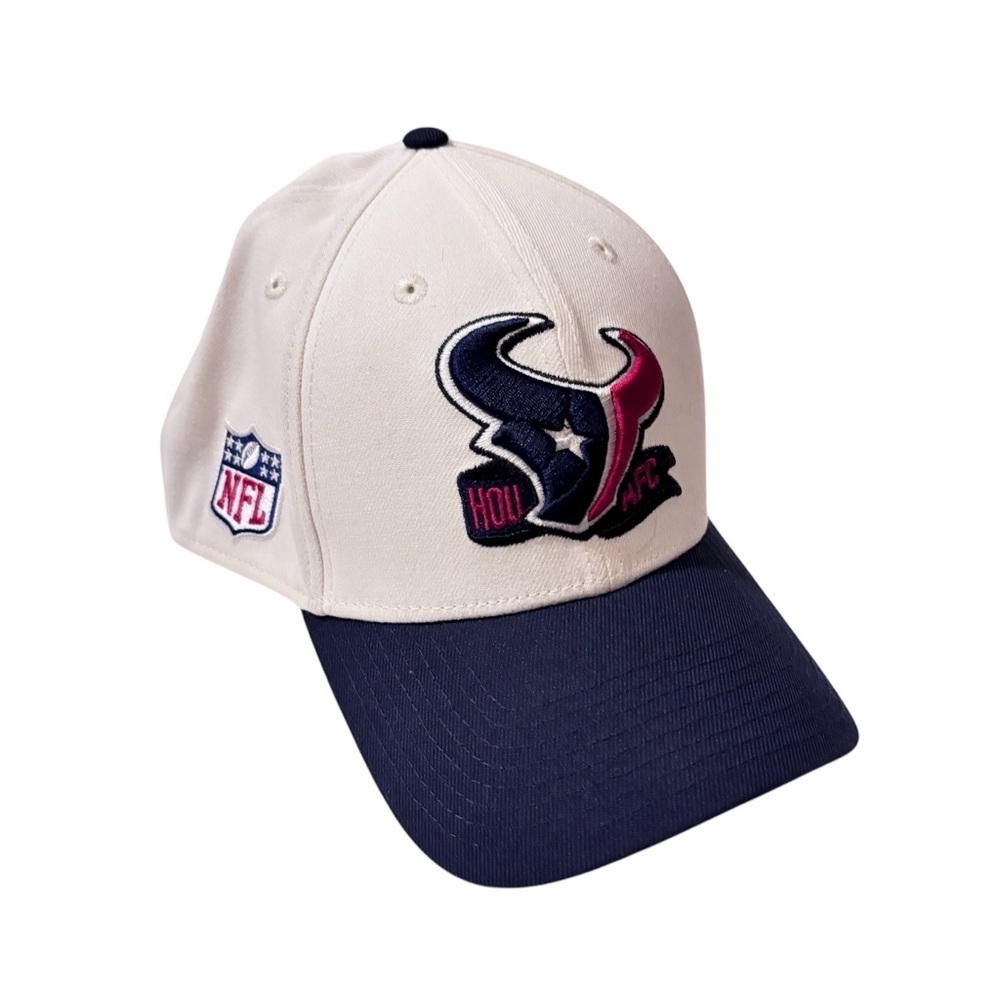 Houston Texans Football New Era Fitted Cap size XL / XXL White & Navy NFL AFC